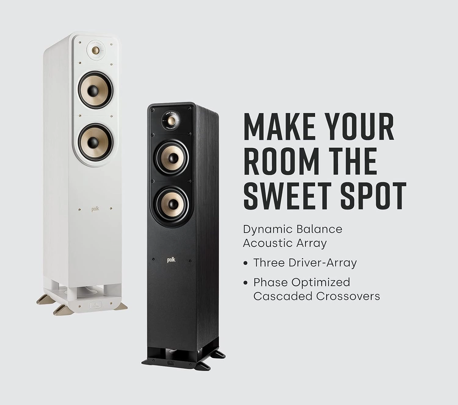 Polk Signature Elite ES50 Tower Speaker - Hi-Res Audio Certified, Dolby Atmos & DTS:X Compatible, 1" Tweeter & (2) 5.25" Woofers, Power Port Technology for Effortless Bass, Contemporary Walnut