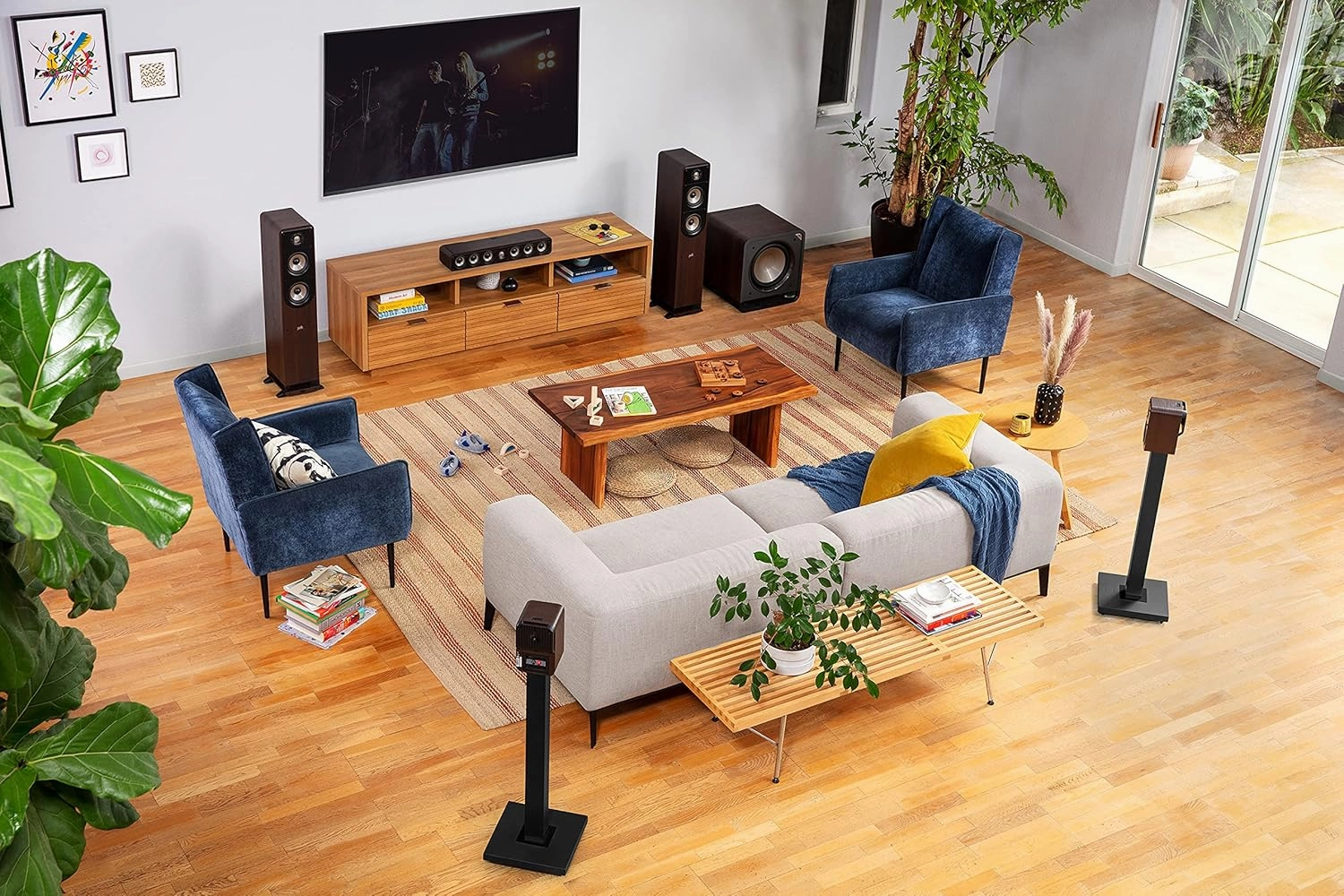 Polk Signature Elite ES50 Tower Speaker - Hi-Res Audio Certified, Dolby Atmos & DTS:X Compatible, 1" Tweeter & (2) 5.25" Woofers, Power Port Technology for Effortless Bass, Contemporary Walnut