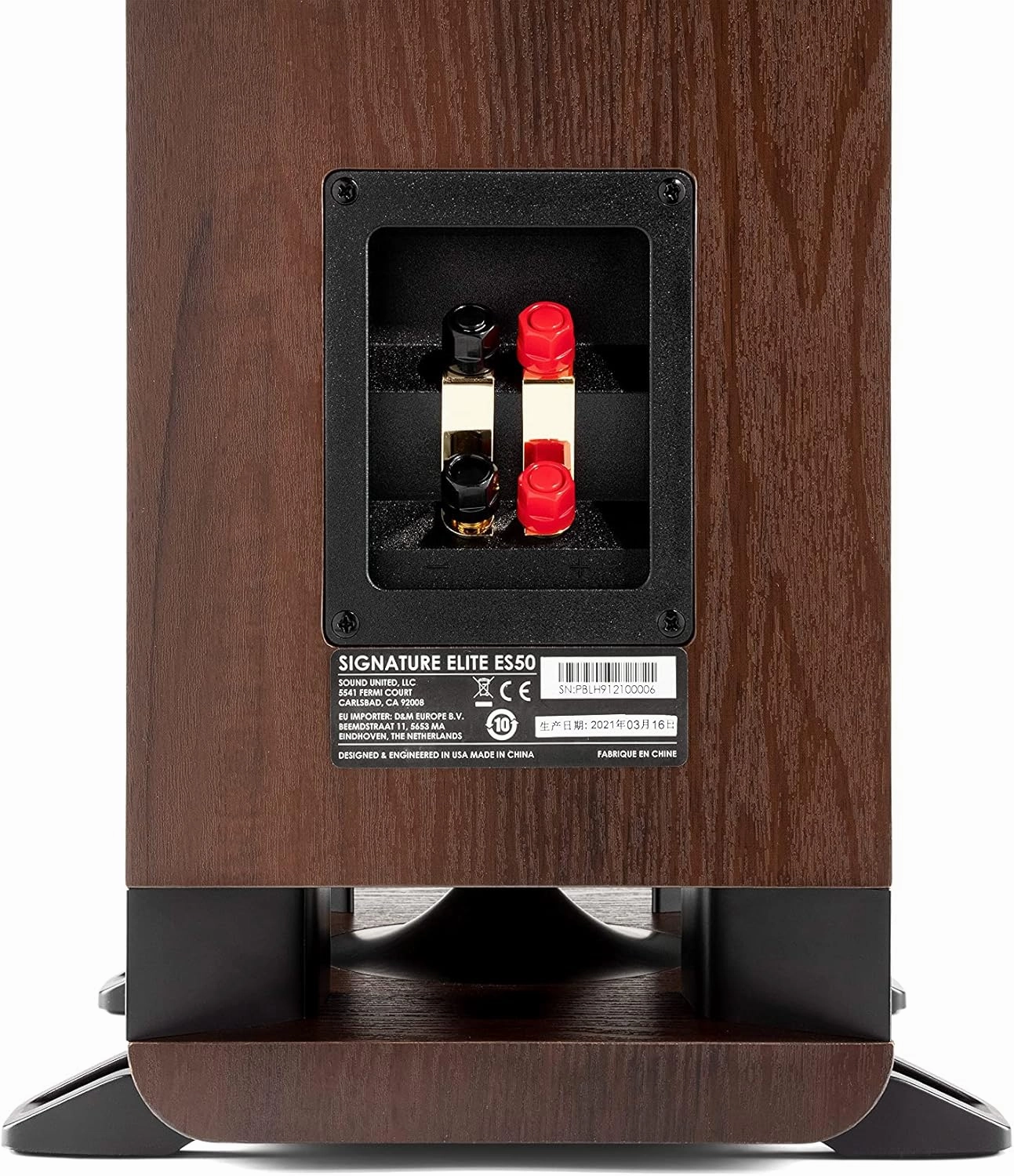 Polk Signature Elite ES50 Tower Speaker - Hi-Res Audio Certified, Dolby Atmos & DTS:X Compatible, 1" Tweeter & (2) 5.25" Woofers, Power Port Technology for Effortless Bass, Contemporary Walnut
