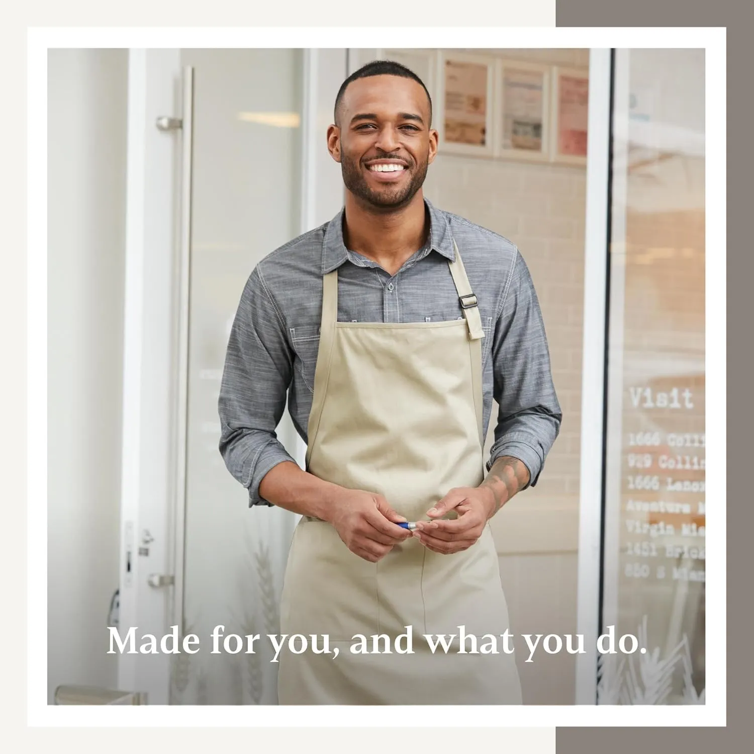 Port Authority Full-Length Two-Pocket Bib Apron