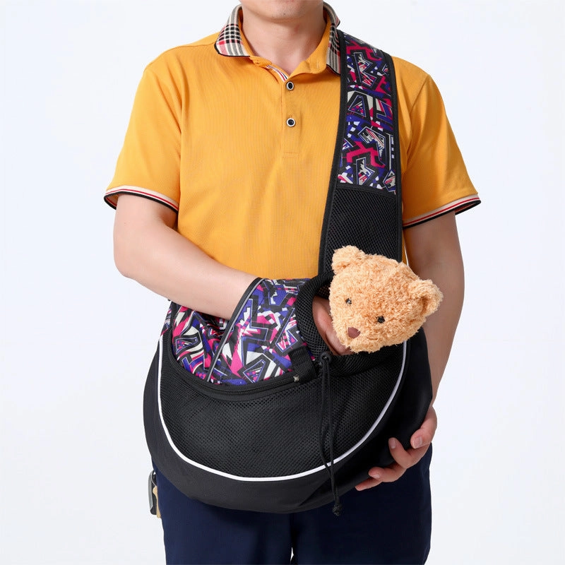 Portable Pet Carrier Crossbody Bag for Cats and Dogs