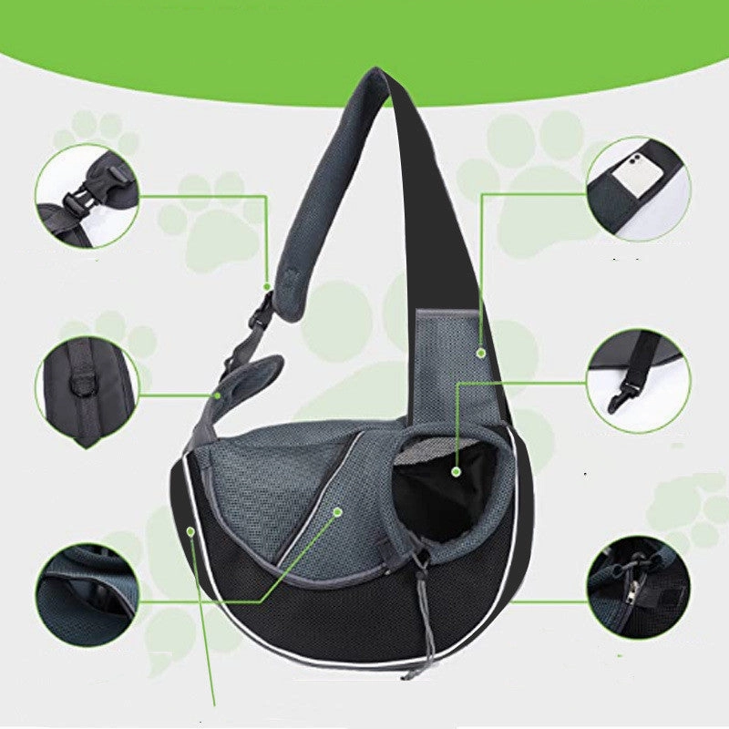 Portable Pet Carrier Crossbody Bag for Cats and Dogs
