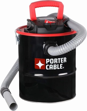 Porter-Cable 4 Gallon 4 Peak HP Ash Vacuum, with Metal Hose, Pre-Filter, and Cartridge Filter, Ideal for Fireplaces, Bonfire Pits, Wood-Burning Stoves, BBQ Grills, Black-PCX18184