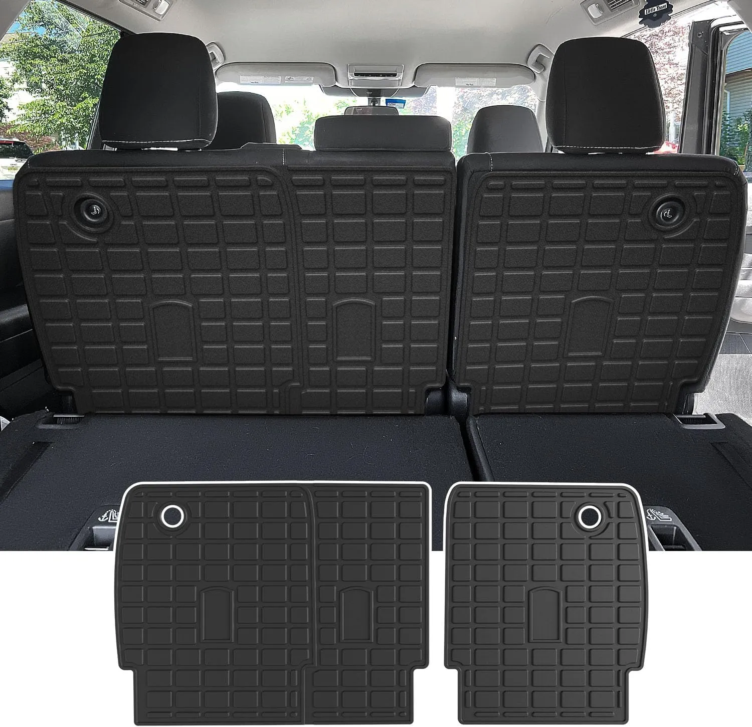 powoq 7&8 Seats 2nd Backrest Mat Compatible with 2022-2025 Nissan Pathfinder Cargo Liner Trunk Mat Replacement for 2022-2025 Nissan Pathfinder Accessories (7&8 Seats 2nd Row Backrest Mat)