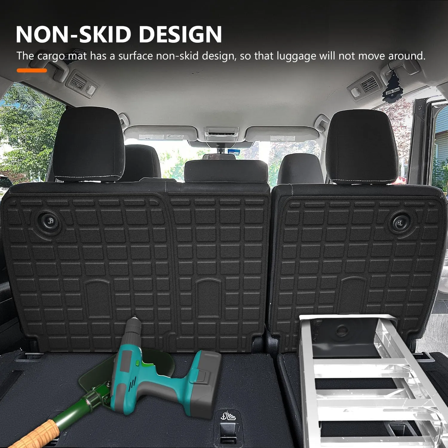 powoq 7&8 Seats 2nd Backrest Mat Compatible with 2022-2025 Nissan Pathfinder Cargo Liner Trunk Mat Replacement for 2022-2025 Nissan Pathfinder Accessories (7&8 Seats 2nd Row Backrest Mat)