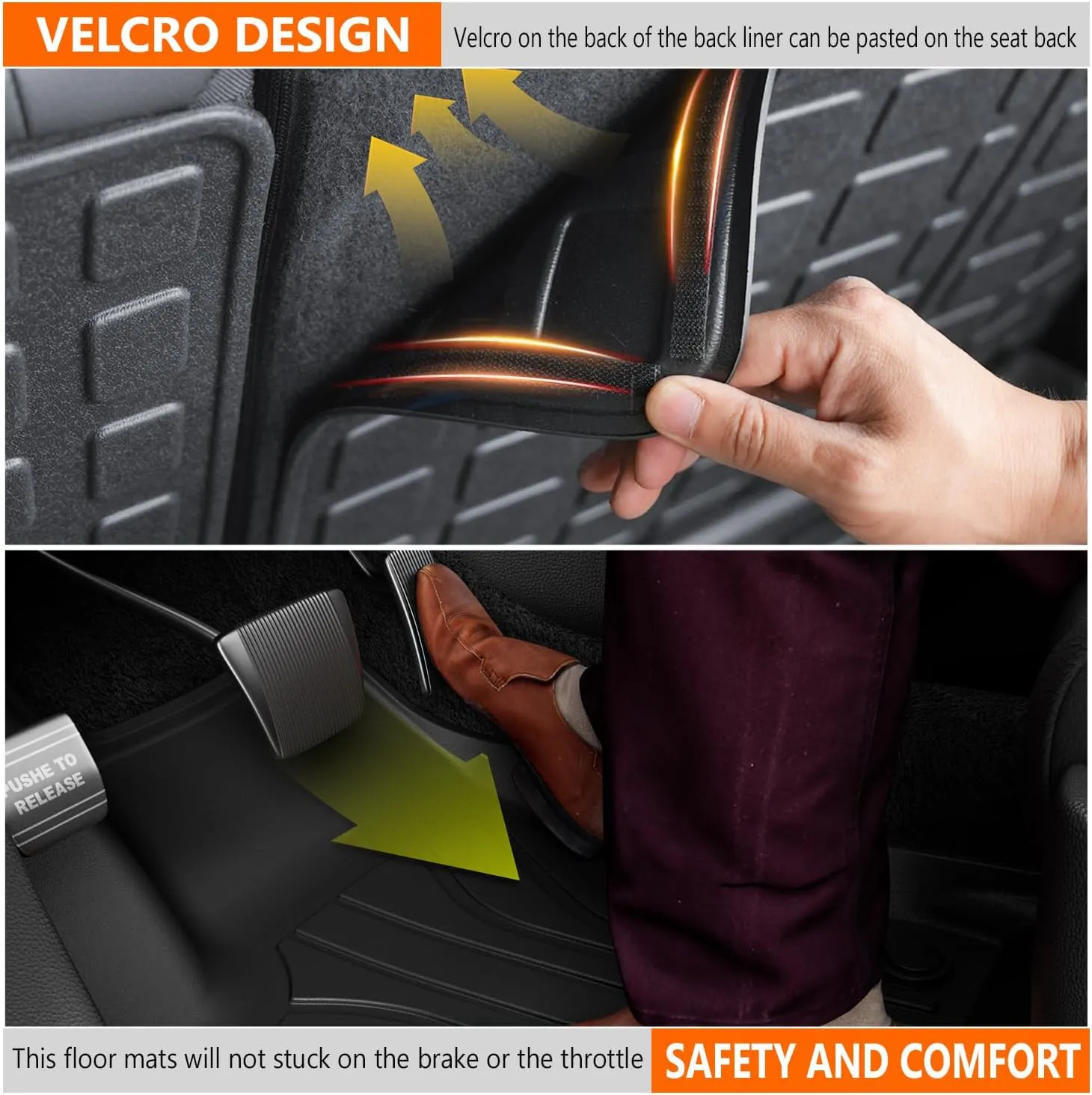 powoq Floor Mat Compatible with 2016-2025 Dodge Durango 6 Seats Trunk Liner 3rd Backrest Mat Replacement for 2016-2025 Dodge Durango Accessories(Trunk Mat 3rd Backrest Mat 6 Seats Floor Mat)