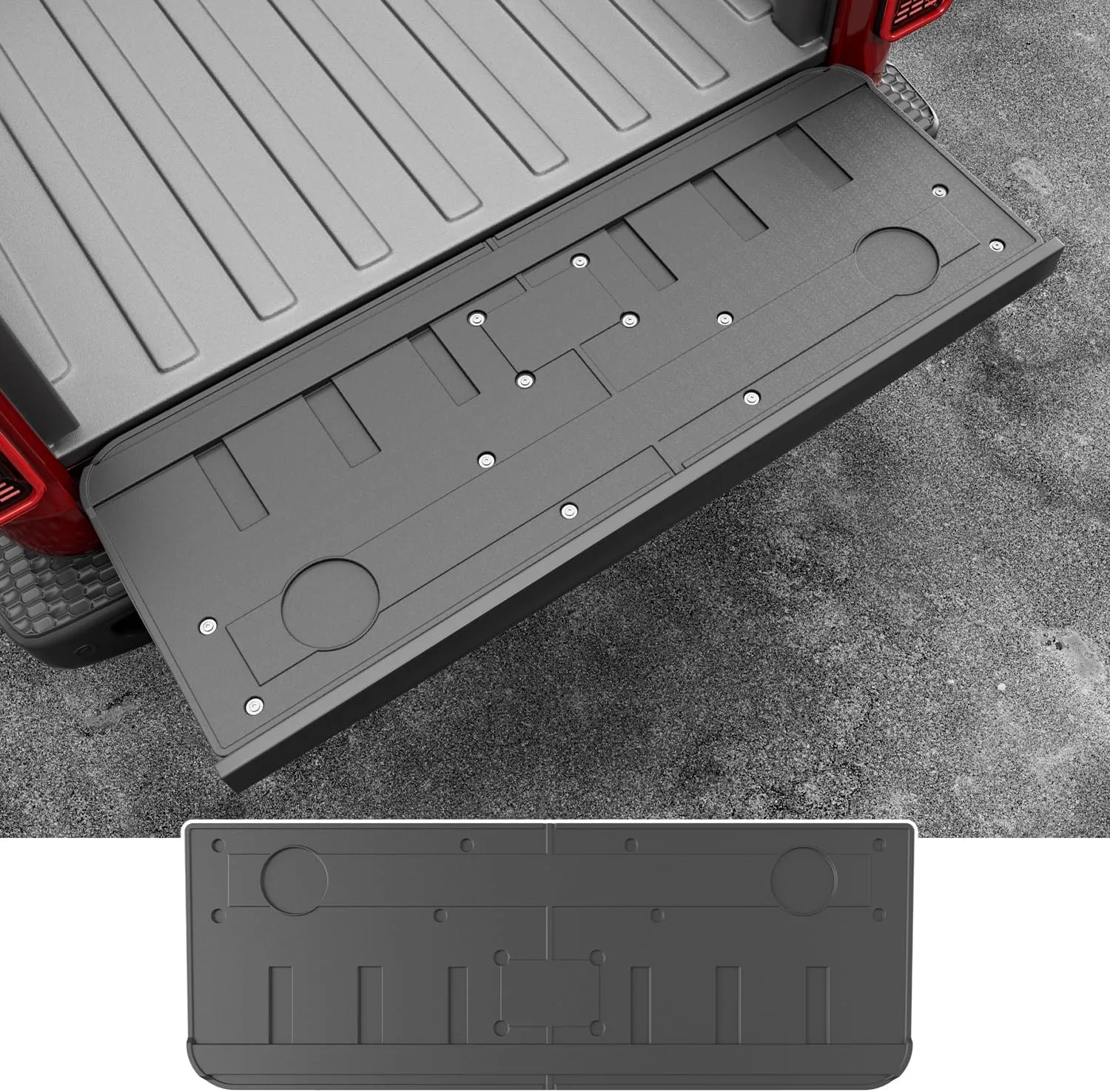 powoq Tailgate Mat Compatible with 2020-2025 Jeep Gladiator JT Tailgate Cover Tailgate Liner TPE Replacement for 2020-2025 Jeep Gladiator Accessories (Tailgate Mat)