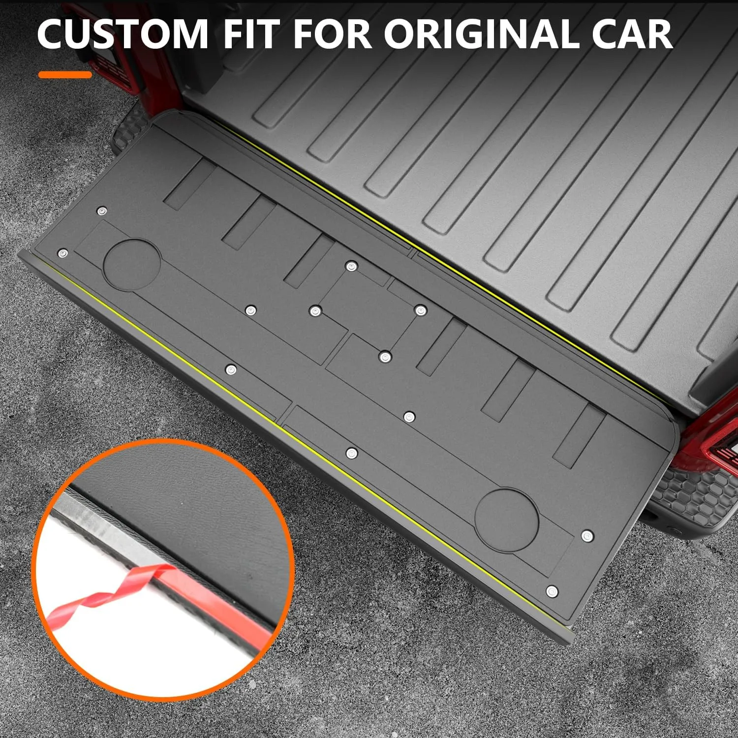 powoq Tailgate Mat Compatible with 2020-2025 Jeep Gladiator JT Tailgate Cover Tailgate Liner TPE Replacement for 2020-2025 Jeep Gladiator Accessories (Tailgate Mat)
