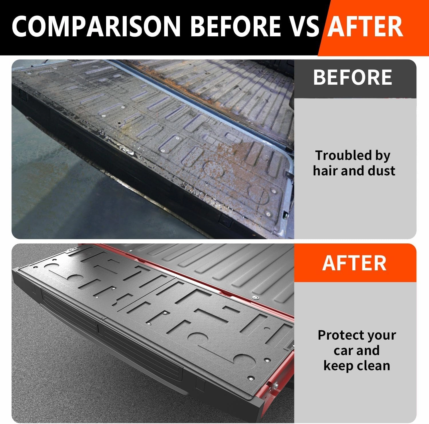 powoq Tailgate Mat Compatible with 2021 2022 2023 2024 2025 Ford F150 Tailgate Cover Tailgate Liner TPE Replacement for 2021 2022 2023 2024 2025 Ford F150 Accessories (Tailgate Mat)