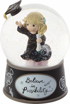 Precious Moments Believe in Possibility Graduation Themed Snow Globe, Ideal Graduation Gift