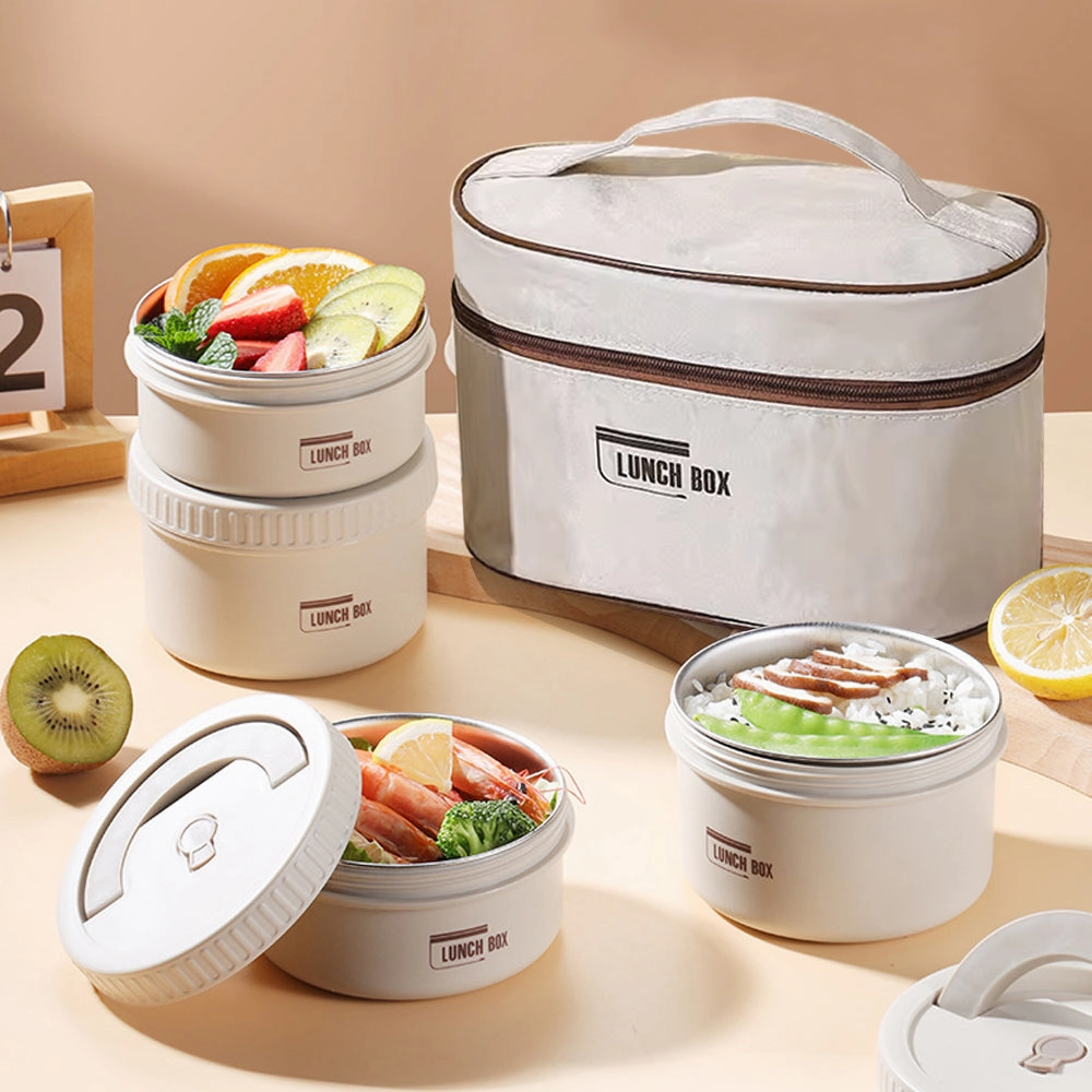 Premium Insulated Lunch Box Set – Portable Stackable Bento Box, Stainless Steel, Thermal Insulation, Keeps Food Warm or Cold, 470ml & 650ml Sizes, Perfect for On-the-Go Meals