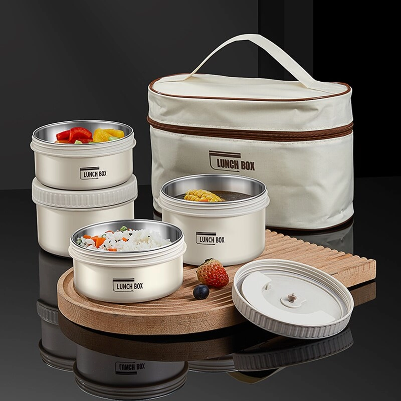 Premium Insulated Lunch Box Set – Portable Stackable Bento Box, Stainless Steel, Thermal Insulation, Keeps Food Warm or Cold, 470ml & 650ml Sizes, Perfect for On-the-Go Meals