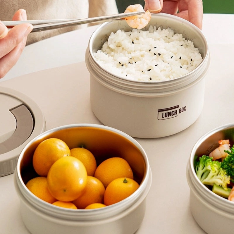 Premium Insulated Lunch Box Set – Portable Stackable Bento Box, Stainless Steel, Thermal Insulation, Keeps Food Warm or Cold, 470ml & 650ml Sizes, Perfect for On-the-Go Meals
