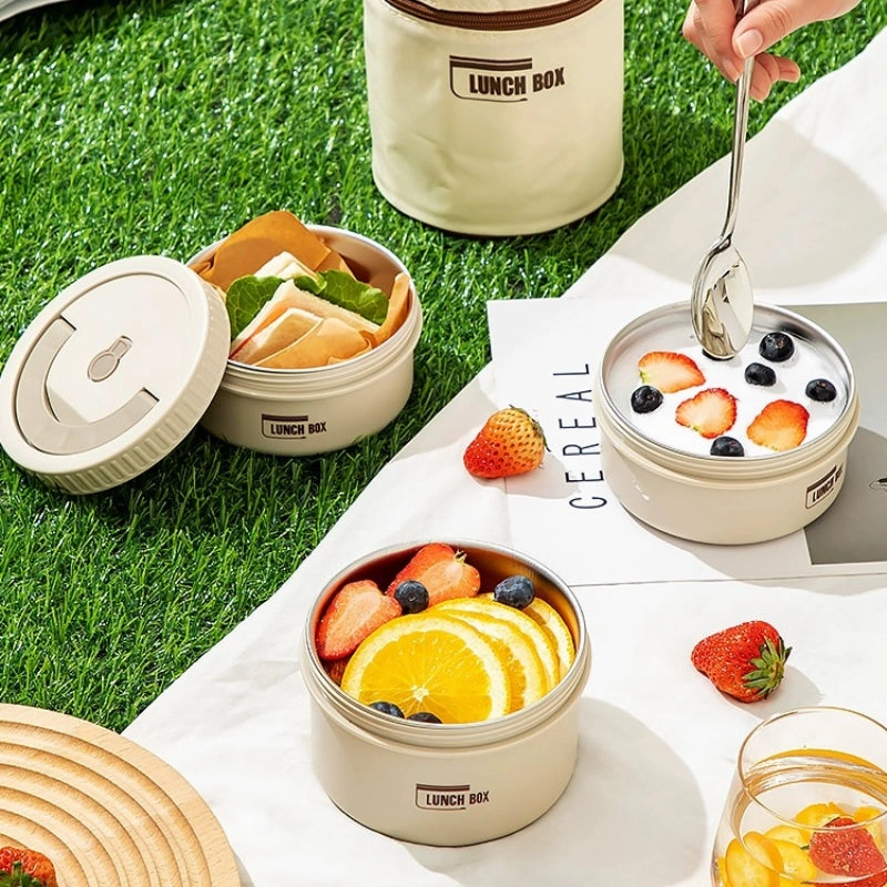 Premium Insulated Lunch Box Set – Portable Stackable Bento Box, Stainless Steel, Thermal Insulation, Keeps Food Warm or Cold, 470ml & 650ml Sizes, Perfect for On-the-Go Meals