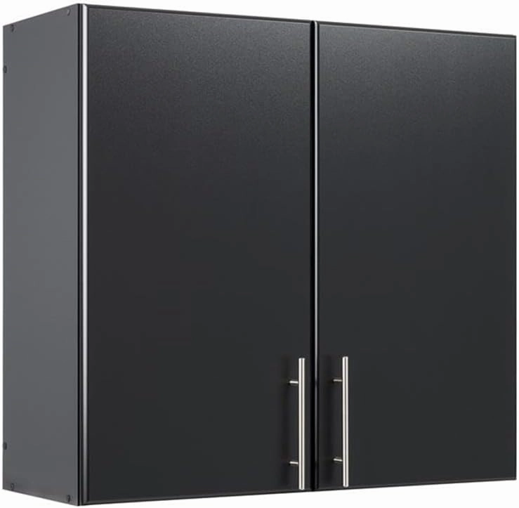Prepac Elite Functional 4-Piece Garage Cabinets and Storage System Set F, Simplistic Garage Closet Shop Cabinets 16" D x 64" W x 89" H, Black, BRSX-1015-4M