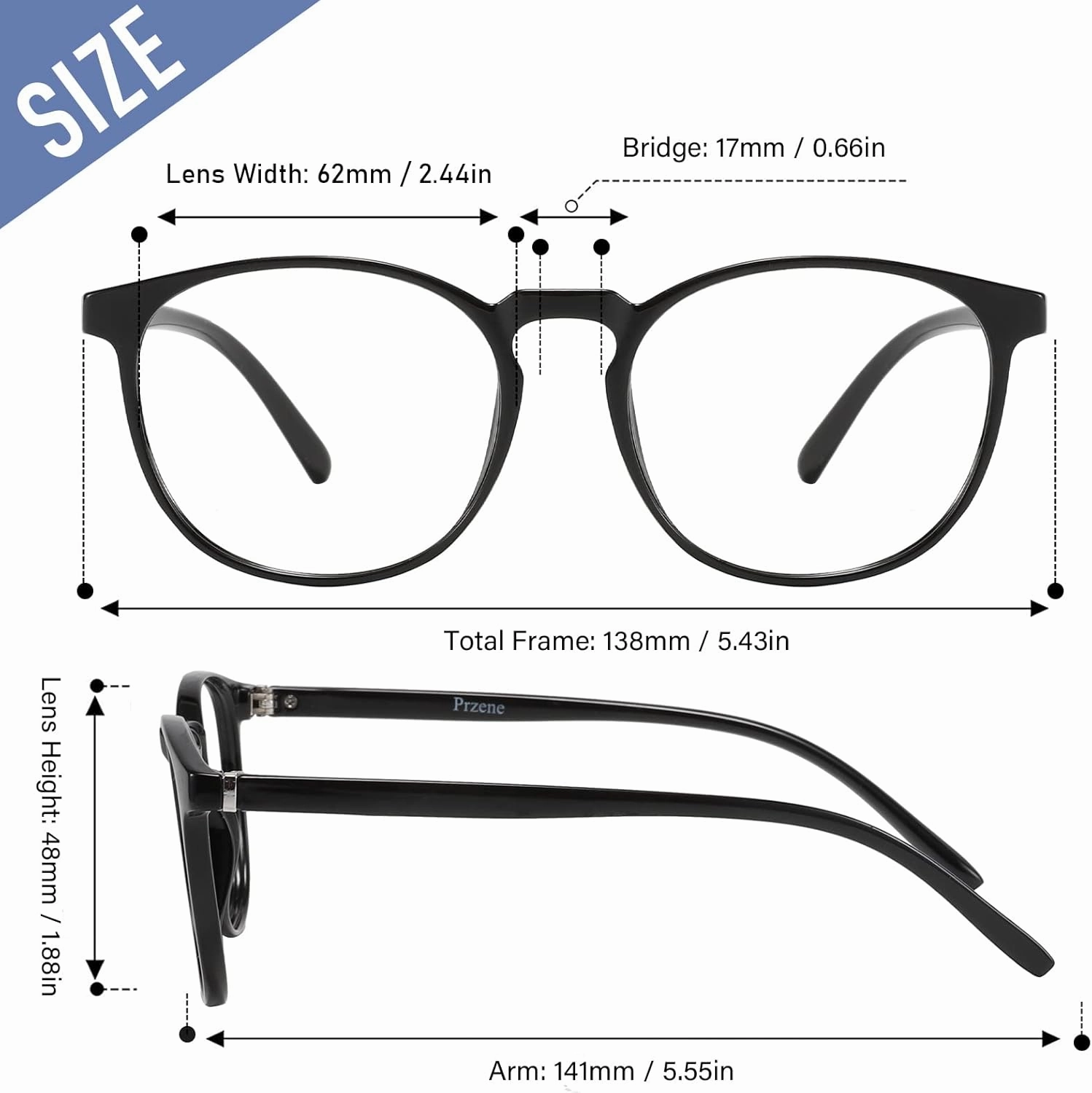 Przene 3 Pack Blue Light Blocking Glasses Women/Men,Retro Round Computer Glasses Anti Eye Strain/UV/Glare, Gaming Glasses. (Black/Crystal/Pink)