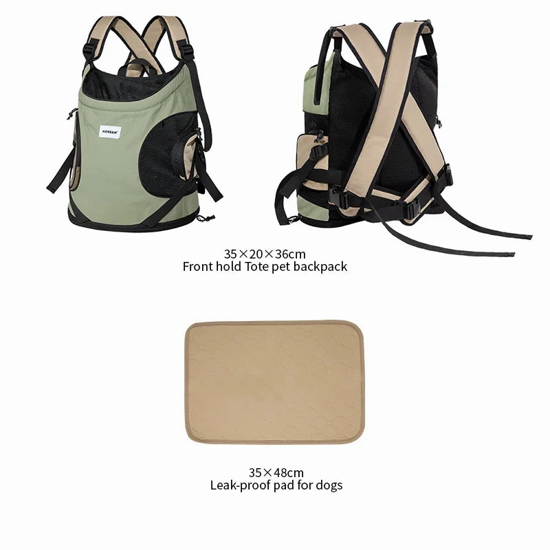 Puppy Kitten Travel Chest Sling Bag Pet Front Cat Dog Carrier Breathable Canvas Portable Backpack Cross Shoulder Strap