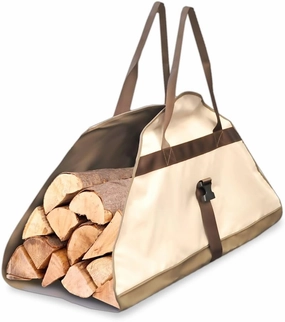 Pyle Armor Shield Log Carrier Bag, Safe Transport for Firewood, 40'' L x 25'' (Opened) Shoulder Strap 55'' (Extended), Splash Guard, Air Vents, Padded Handles, Custom Fit, Warranty (PVCLG85)