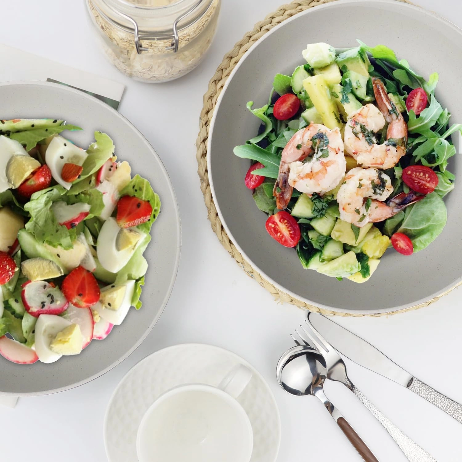 PYRMONT 65oz Wheat Straw Bowls-10 inches Large Salad Bowls Set of 6,Bowls for Kitchen,Shallow Serving Bowls,Lightweight & Unbreakable,Microwave & Dishwasher Safe,BPA-Free