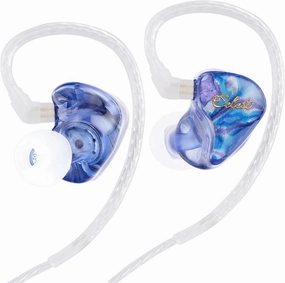 QOA Celest WyvernQing 10mm LCP Driver in Ear Monitor Headphones, HiFi Wired Earbuds, Gaming Earbuds, IEM Earphones with Hand-Drawn Faceplate, Detachable Cable for Musicians Audiophile Singers DJ