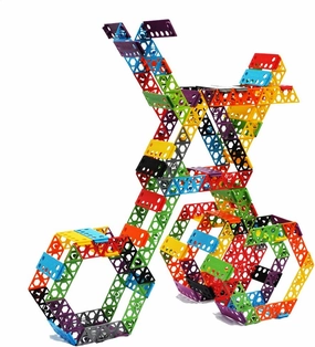 Qubits STEM Construction Set - 100 Pieces: an Open Play Engineering and Building Toy (Alternative to Blocks)