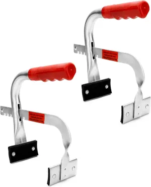 QWORK Battery Carrier, Battery Rack with Pads, Adjustable from 5" to 7", for Lifting and Carrying Batteries, 2 Pack
