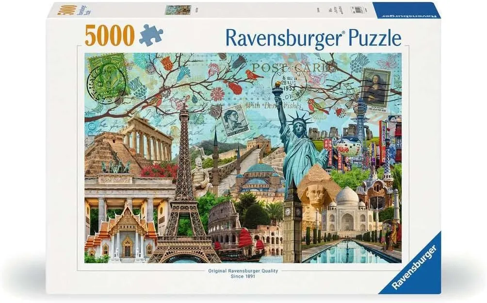 Ravensburger Big City Collage Jigsaw Puzzle - 5000 Piece Challenge | Handcrafted Tooling | Durable Blueboard | Perfect Interlocking Fit | Ideal for Adult Puzzlers