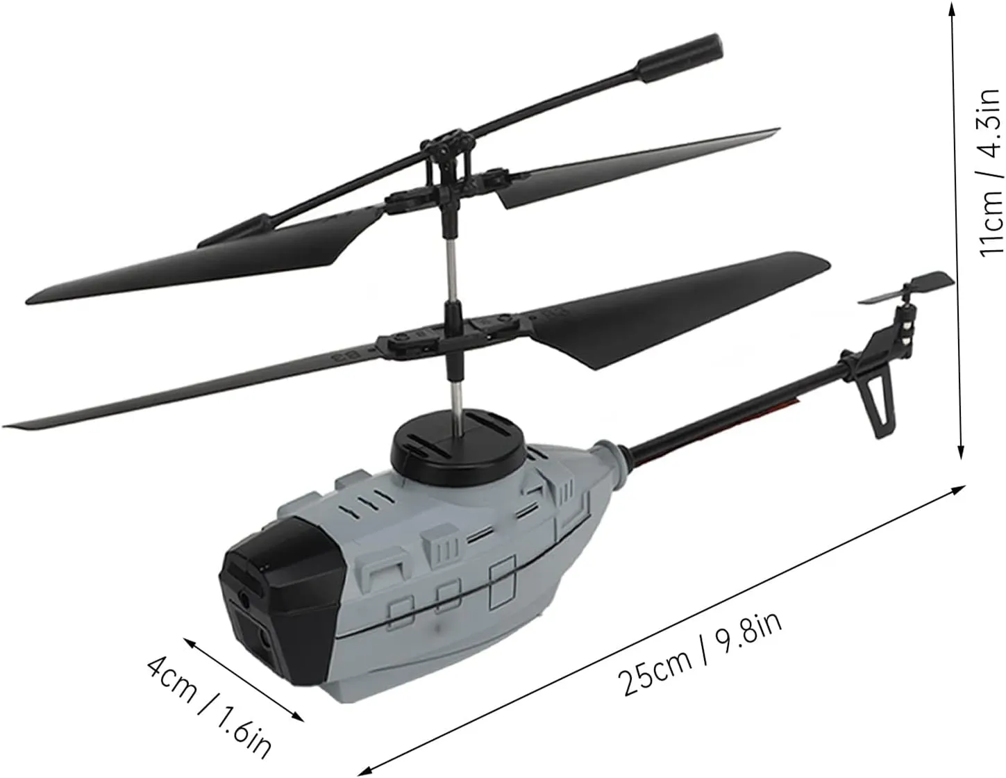 RC Helicopter, 4K Dual Camera HD Aerial Photography Toy Remote Control Helicopter RC Flight for Boys Adults Gift, 80-100m Flight Altitude (2 Batteries)