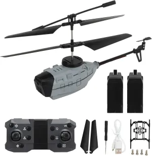 RC Helicopter, 4K Dual Camera HD Aerial Photography Toy Remote Control Helicopter RC Flight for Boys Adults Gift, 80-100m Flight Altitude (2 Batteries)