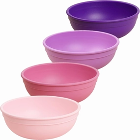 Re-Play 20 Oz. Toddler Bowls for Snack and Everyday Dining - Dishwasher and Microwave Safe - Made in USA - Set of 4-5.75" x 5.75" x 2.23", Princess