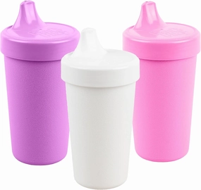 Re-Play Sippy Cups for Toddlers - 10 Oz. Reusable Spill Proof Cups for Kids, Dishwasher/Microwave Safe - Made in USA - Set of 3-3.13" x 6.25" - Berry