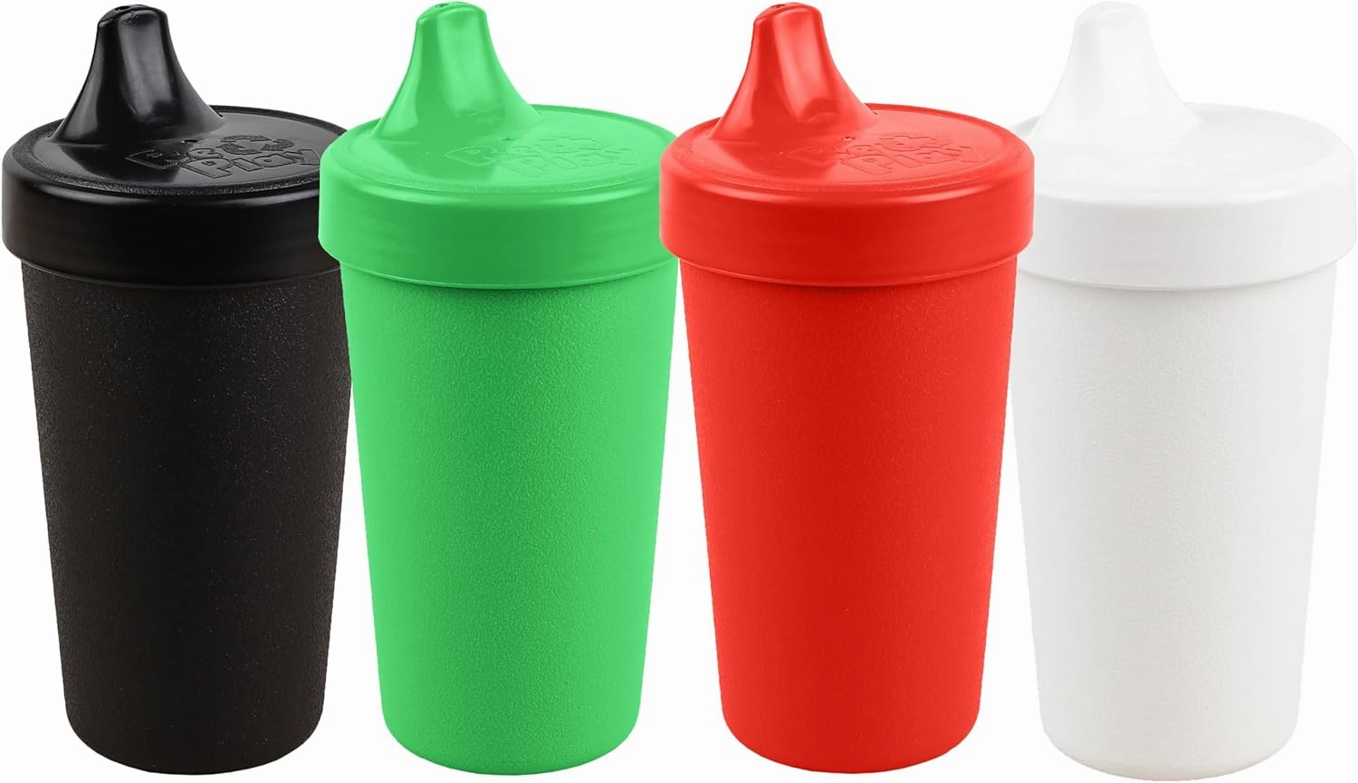 Re-Play Sippy Cups for Toddlers - 10 Oz. Reusable Spill Proof Cups for Kids, Dishwasher/Microwave Safe - Made in USA - Set of 4-3.13" x 6.25" - Christmas