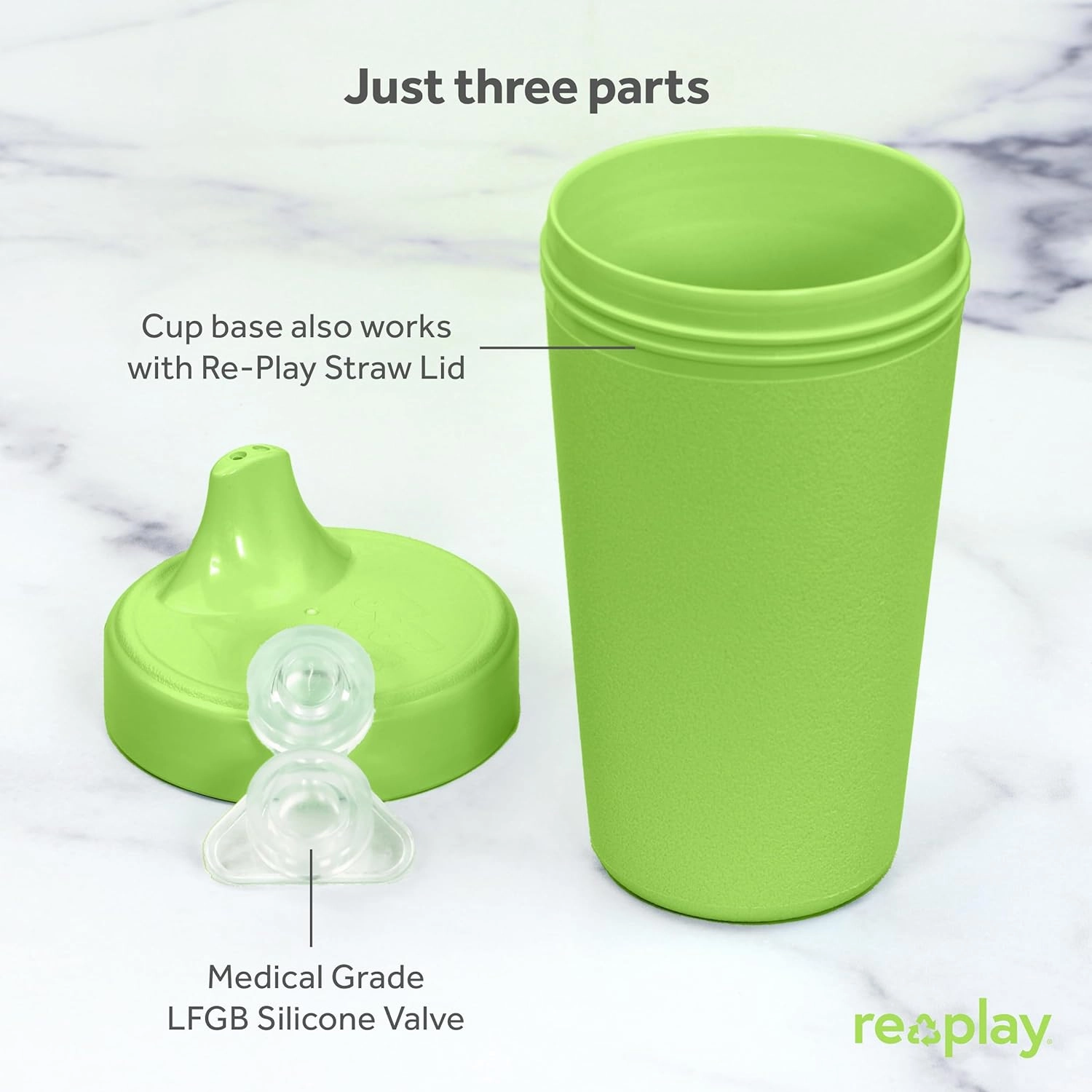 Re-Play Sippy Cups for Toddlers - 10 Oz. Reusable Spill Proof Cups for Kids, Dishwasher/Microwave Safe - Made in USA - Set of 4-3.13" x 6.25" - Citrus