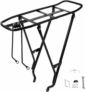 Rear Bike Rack, Thick Widened Luggage Bike Carrier Rack, Pannier Carrying Accessories Stable Bicycles Seat for Daily Commuting Cycling Enthusiasts