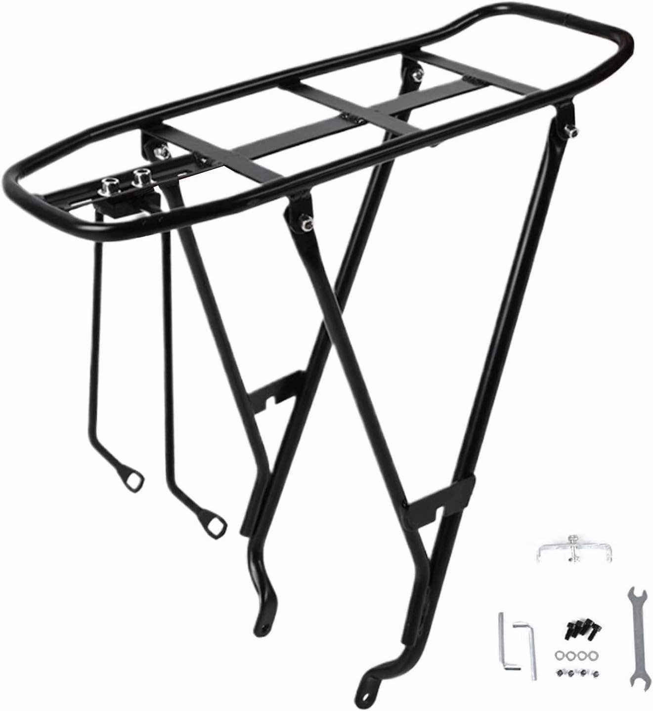 Rear Bike Rack, Thick Widened Luggage Bike Carrier Rack, Pannier Carrying Accessories Stable Bicycles Seat for Daily Commuting Cycling Enthusiasts