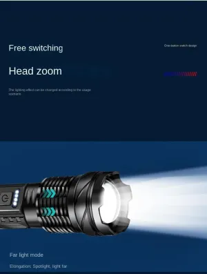 Rechargeable LED Flashlights,Super Bright Flashlight, 7 Modes with COB Work Light, IPX6 Waterproof, Powerful Handheld Flash Light for Emergencies, Hiking, Camping, Black, T1583