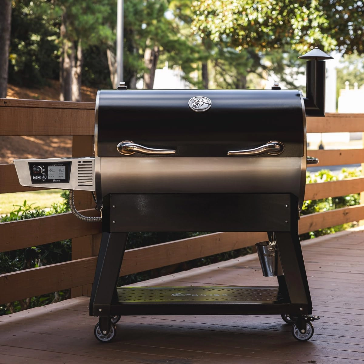 recteq Pellet Grill Smoker - Flagship 1100, Wood Pellet Smoker, BBQ Pellet Smokers, Wi-Fi Smart Grill, 1100 Sq. In. Cook Space, Pellet Smoker Grill, 40 lbs Hopper, Grilling Basics Bundle