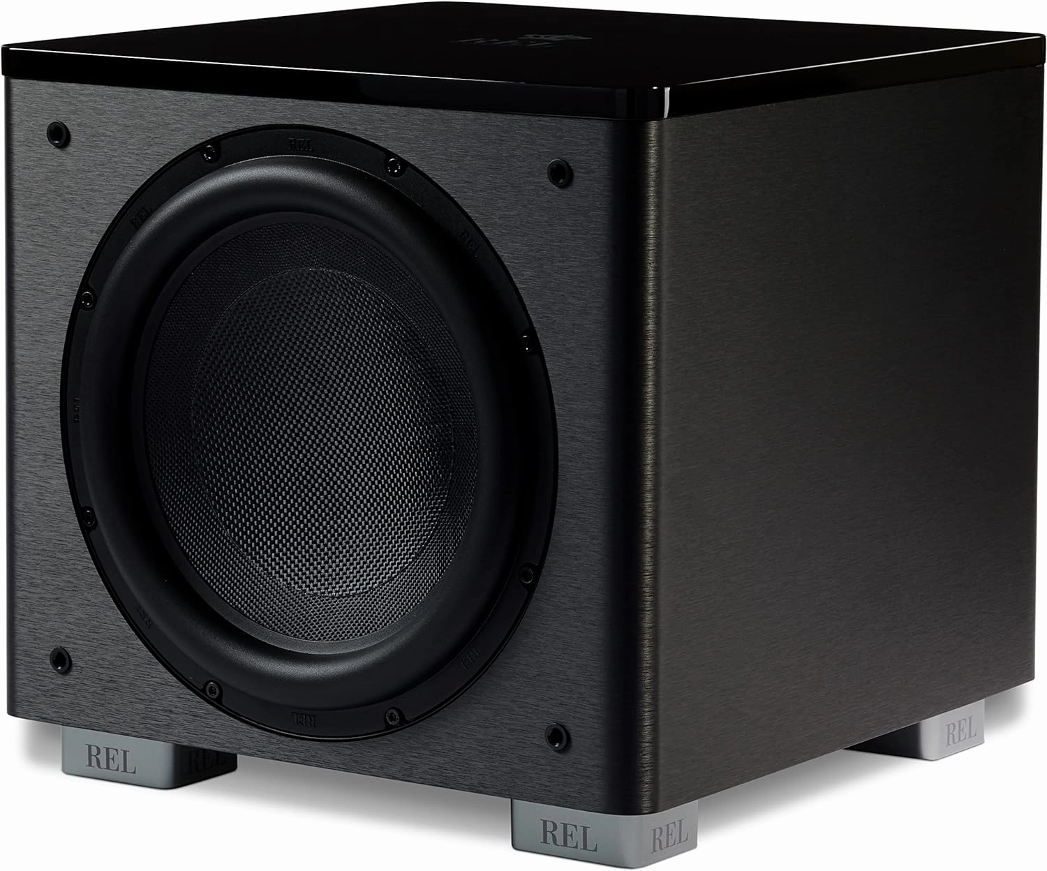 REL HT/1205 MKII 12-Inch Powered Subwoofer – Powerful Bass for HiFi Home Theater, Audiophile Stereo Systems, and Surround Sound – Premium High-End Subwoofer in Line Grained Black Finish