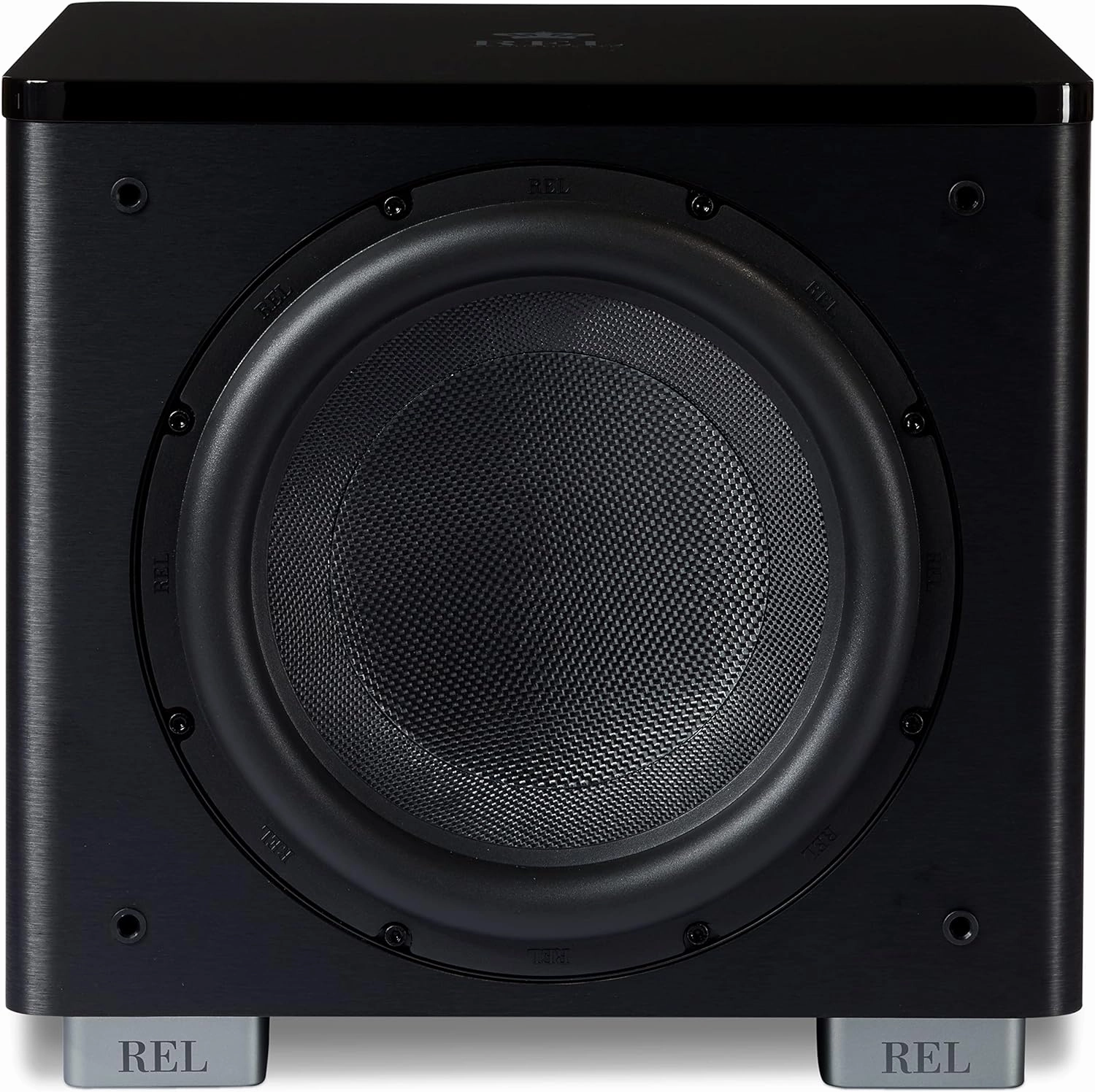 REL HT/1205 MKII 12-Inch Powered Subwoofer – Powerful Bass for HiFi Home Theater, Audiophile Stereo Systems, and Surround Sound – Premium High-End Subwoofer in Line Grained Black Finish