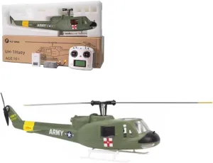 Remote Control Helicopter, FLYWING UH1-V3 Huey 470-Class RC Helicopter Model 2.4G RC 6CH Electric Airplane, Flying Toys for Adults Beginners (RTF Version/Mode 1), As Shown, Green
