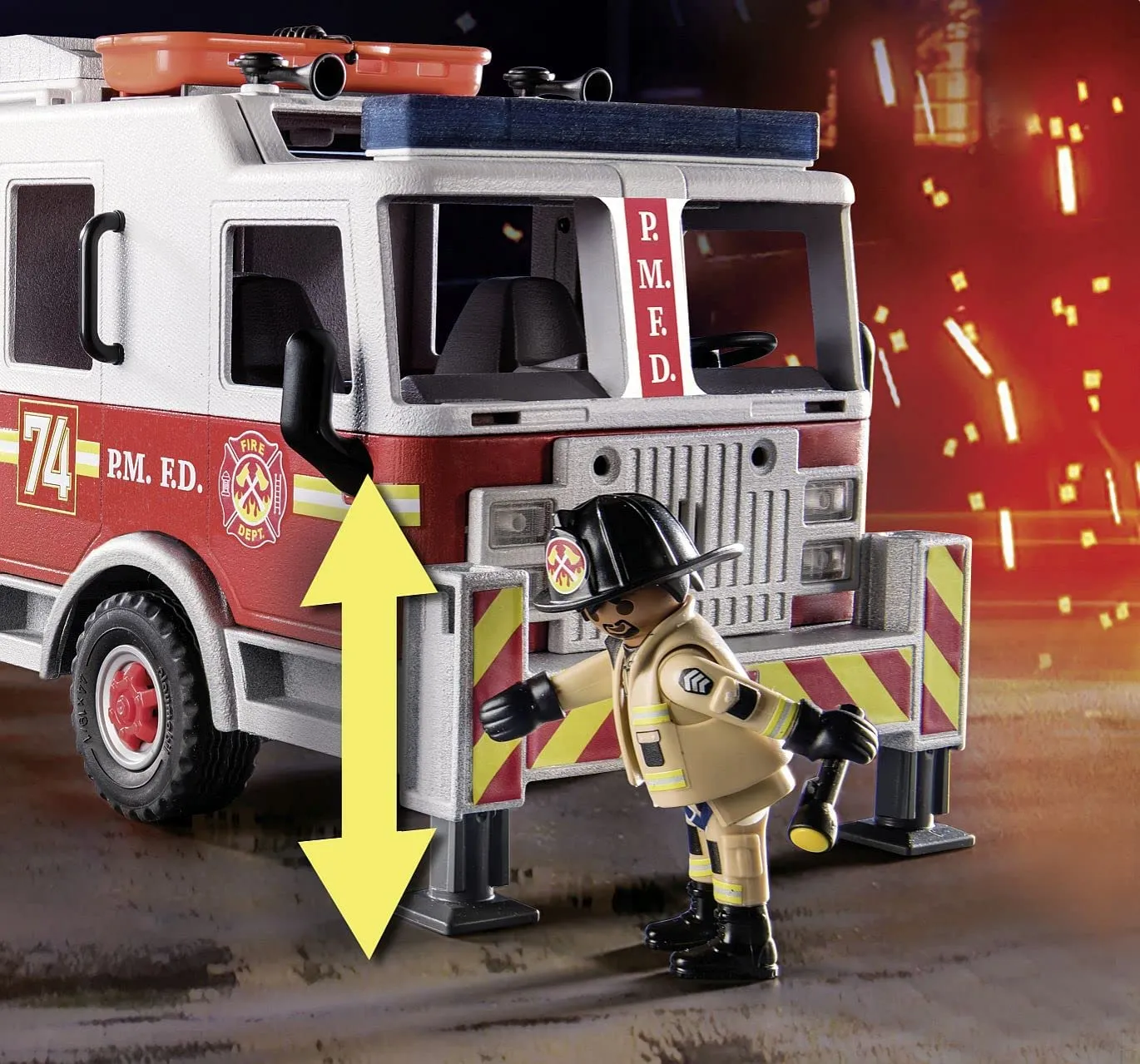Rescue Vehicles: Fire Engine with Tower Ladder