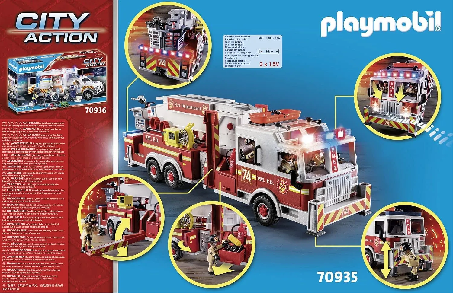 Rescue Vehicles: Fire Engine with Tower Ladder
