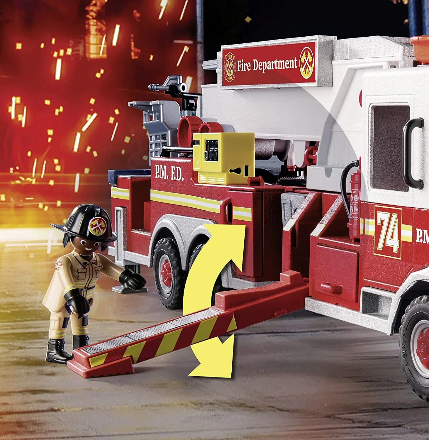 Rescue Vehicles: Fire Engine with Tower Ladder