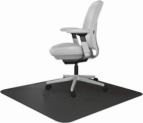 Resilia Office Desk Chair Mat - for Low Pile Carpet (with Grippers) Black, 47 Inches x 57 Inches, Made in The USA