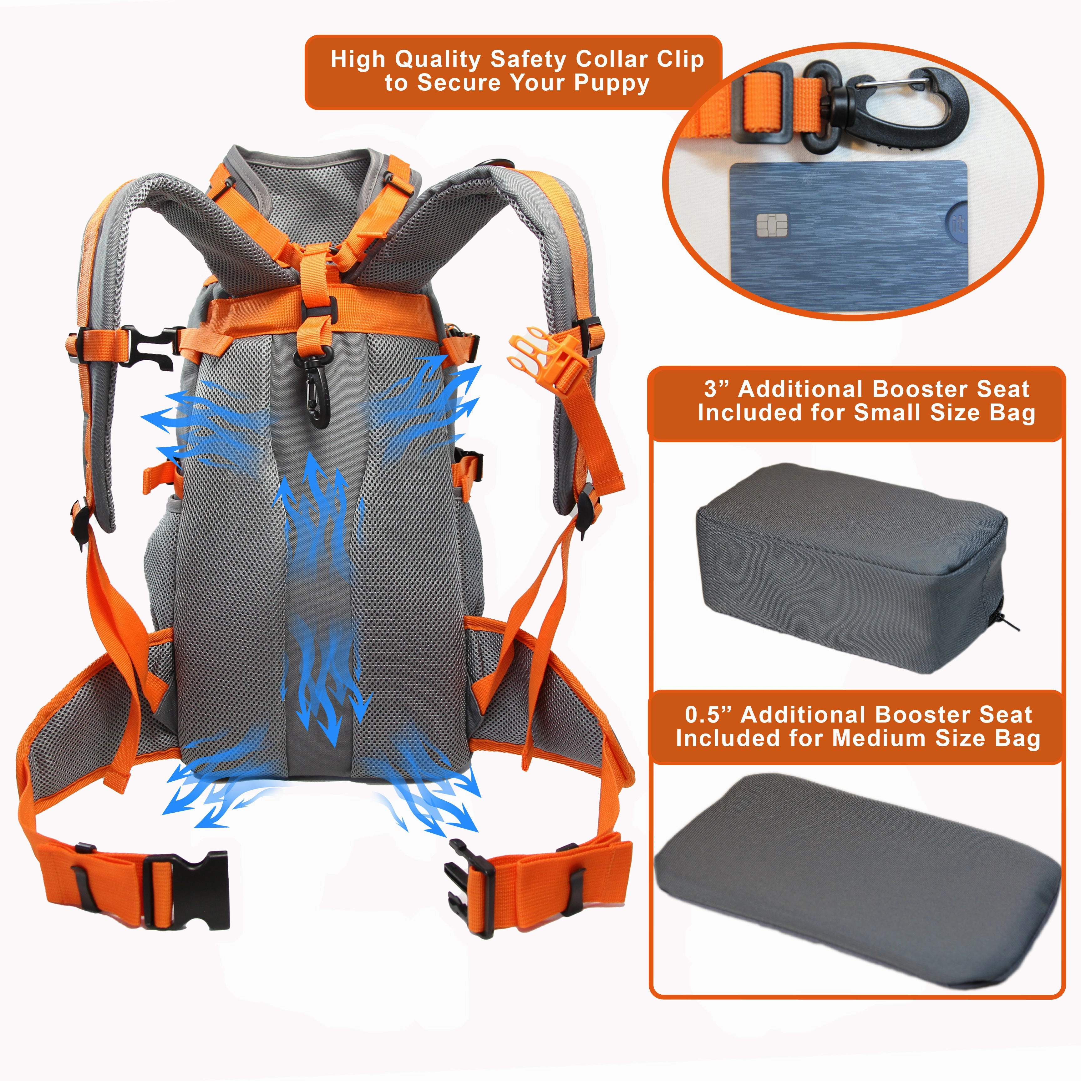 Roamer Dog Backpack - Grey