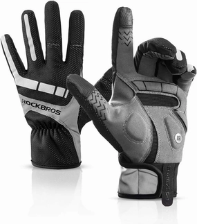 ROCKBROS Cycling Gloves - Full Finger Motocycle Mountain Bike Biking Gloves for Men
