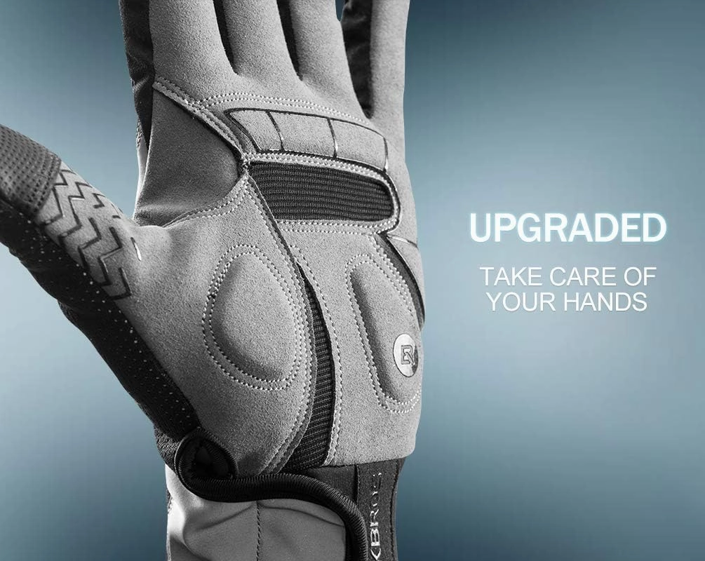ROCKBROS Cycling Gloves - Full Finger Motocycle Mountain Bike Biking Gloves for Men