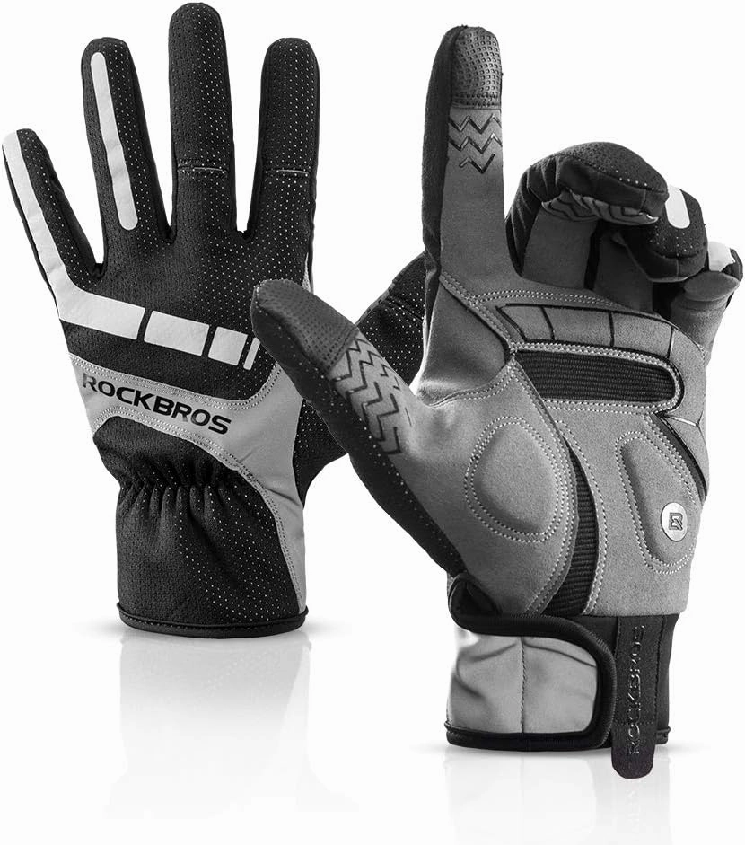 ROCKBROS Cycling Gloves - Full Finger Motocycle Mountain Bike Biking Gloves for Men
