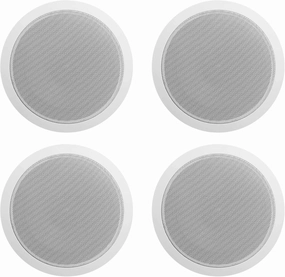Rockville CCL6T 6" 70V Commercial Ceiling Speakers (4-Pack), White, High-Performance Audio, Easy Installation, Wide Sound Dispersion, Perfect for Restaurants and Offices