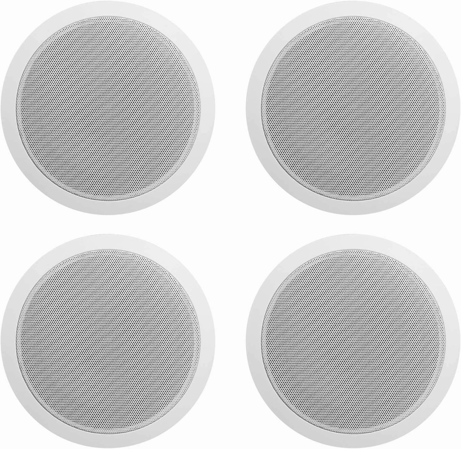 Rockville CCL6T 6" 70V Commercial Ceiling Speakers (4-Pack), White, High-Performance Audio, Easy Installation, Wide Sound Dispersion, Perfect for Restaurants and Offices
